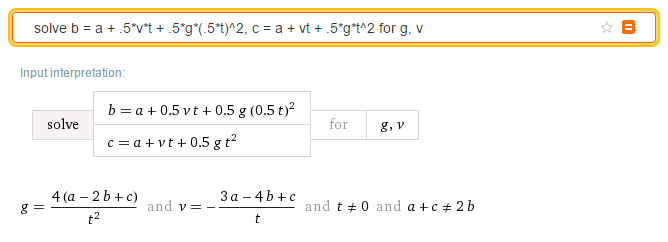 Wolfram Alpha Solution